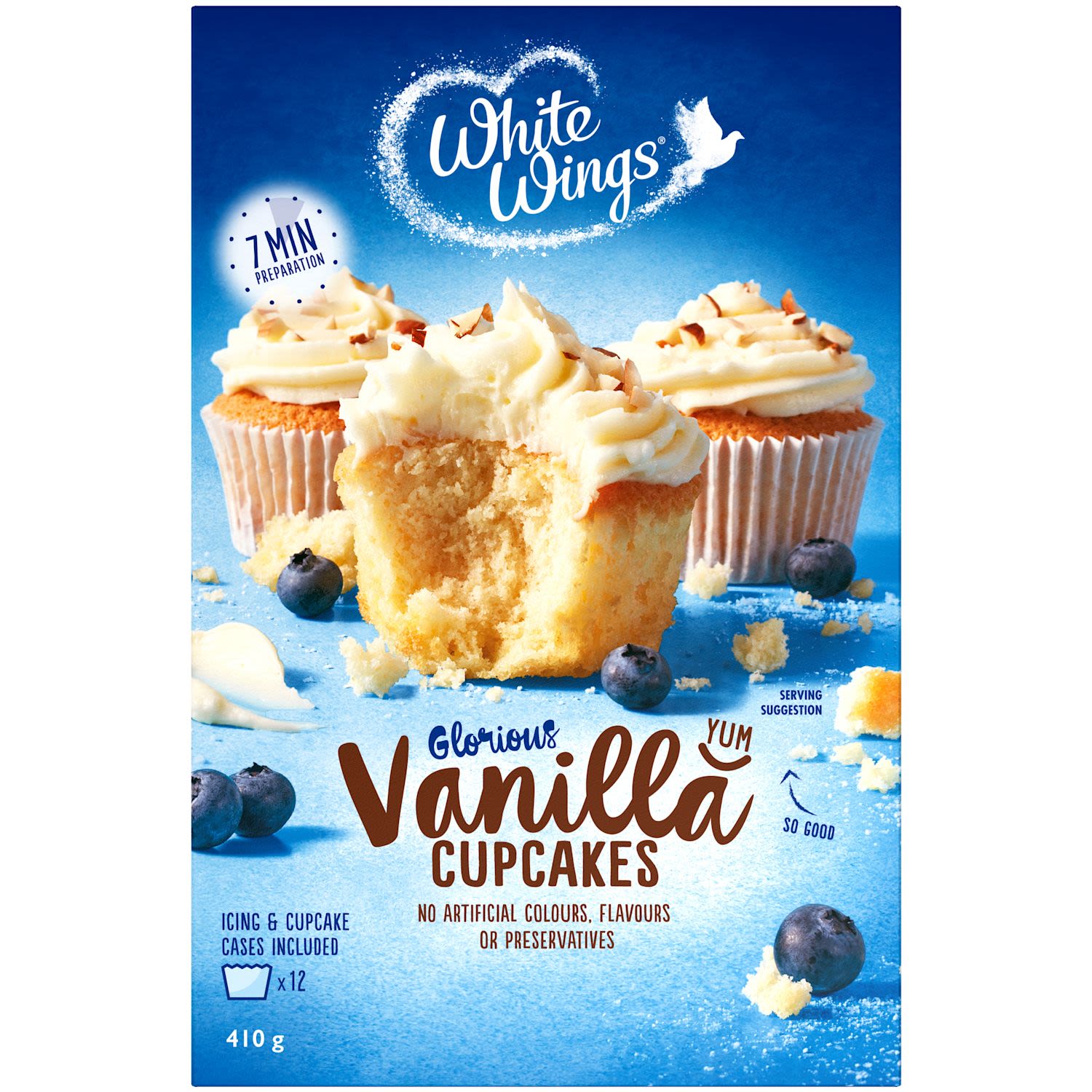 Our baking mixes combine simple home baking ingredients to give you homemade quality.
We create our Vanilla Cupcakes with simple ingredients:
- Just under a cup of flour.
- Just under a cup of sugar.
- Tbsp of shortening.
- Couple of tsp of baking powder.
- Dash of natural flavour.
- Pinch of salt.