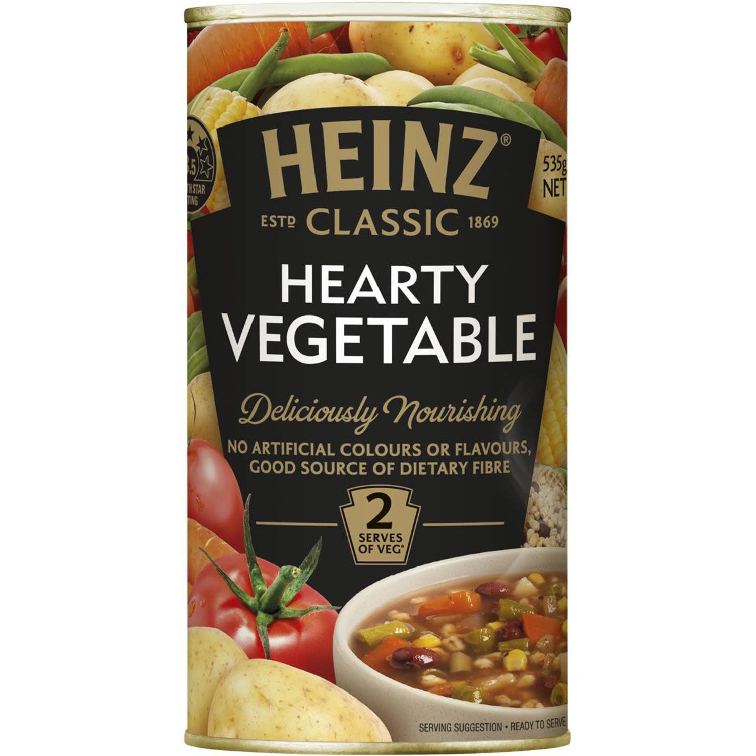Heinz Classic Canned Soup Hearty Vegetable, 535 Gram