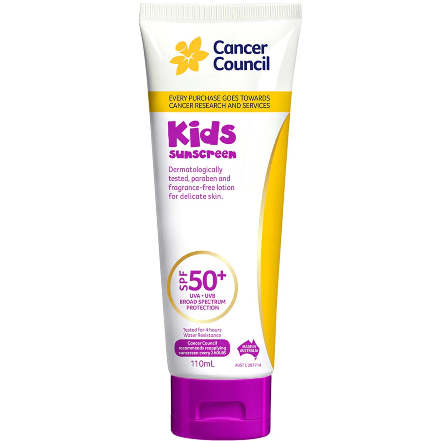 Cancer Council Kids SPF 50 Sunscreen, 110 Millilitre