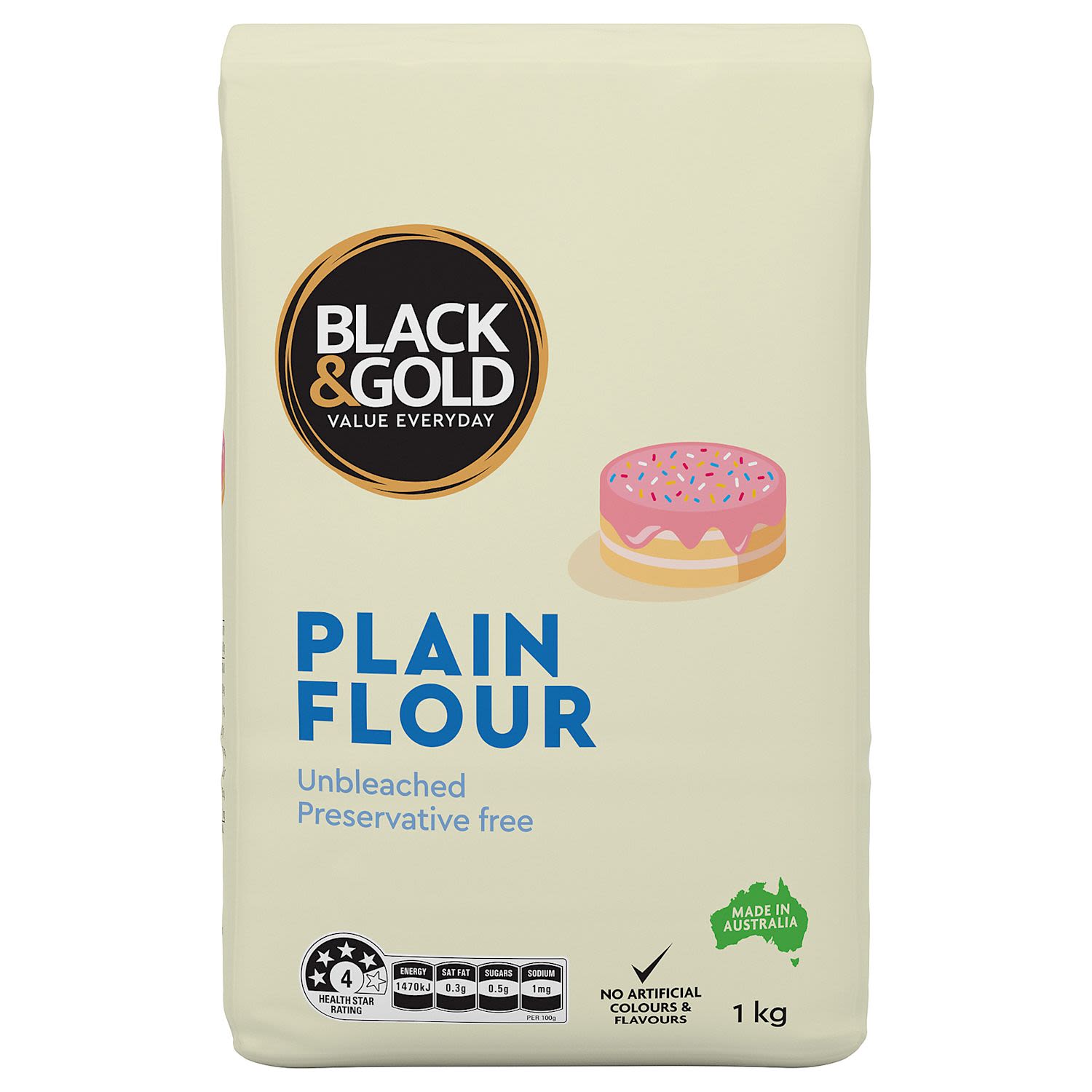 Black & Gold Plain Flour
