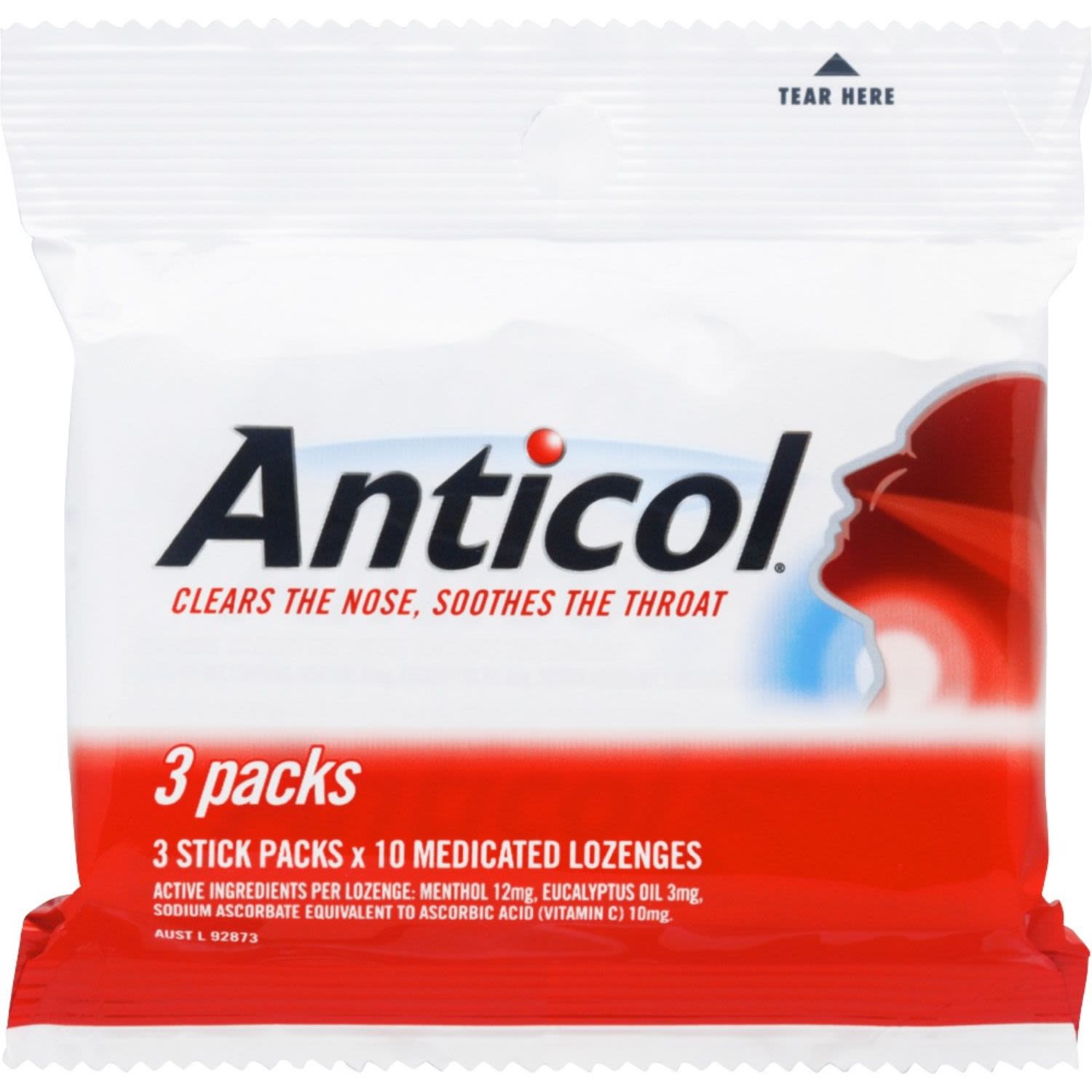 Allen's Anticol Throat Lozenge, 3 Each