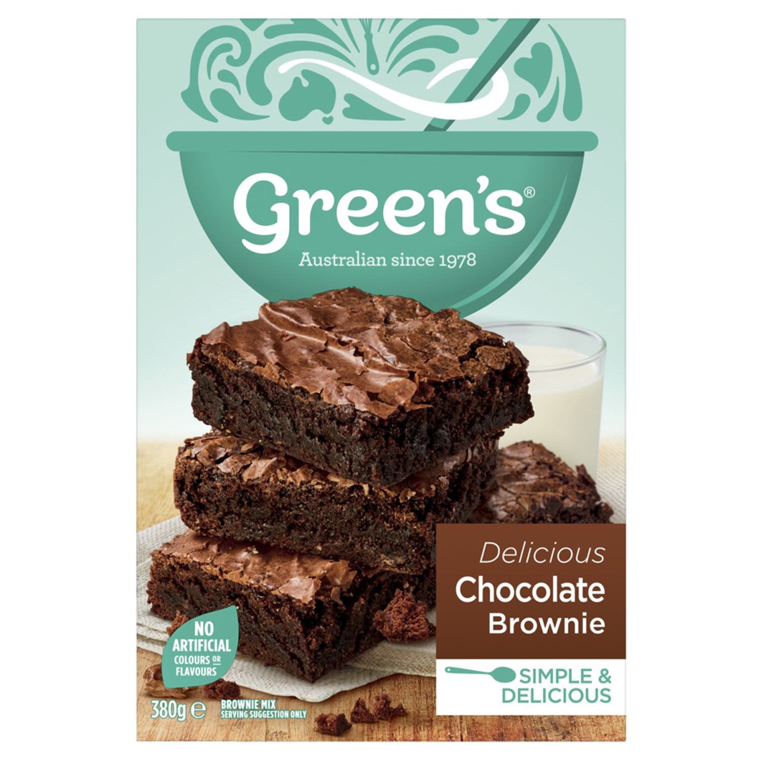 Green's Chocolate Brownie Mix, 380 Gram