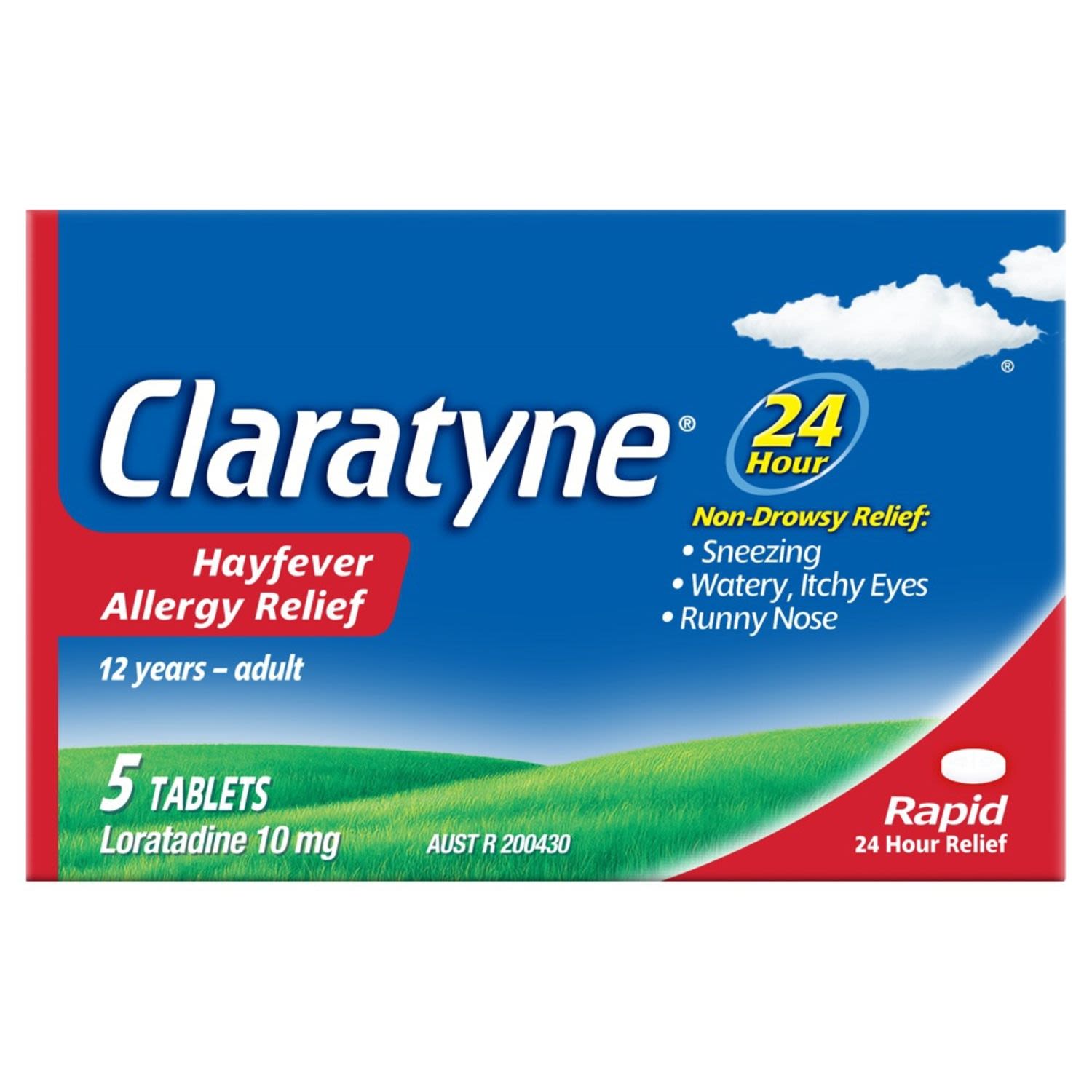 Claratyne Hayfever Allergy Relief Antihistamine Tablets, 5 Each