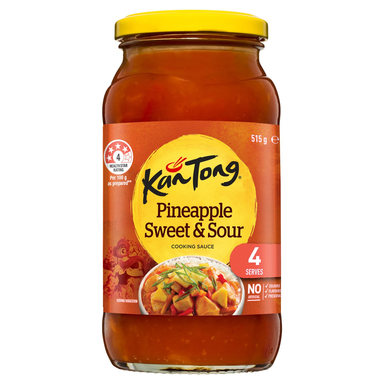 Kan Tong Pineapple Sweet & Sour Stir Fry Cooking Sauce, 515 Gram