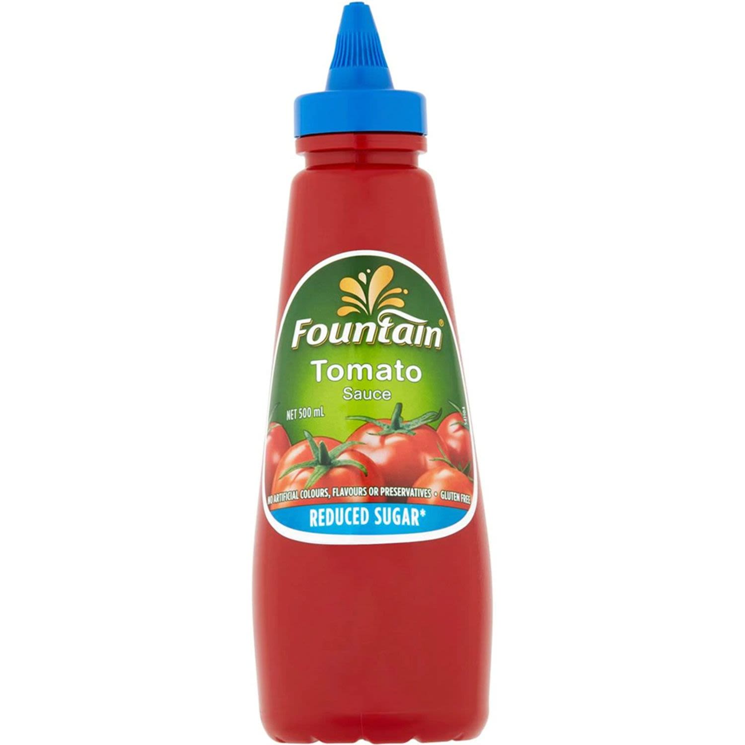 Fountain Tomato Sauce Reduced Sugar, 500 Millilitre