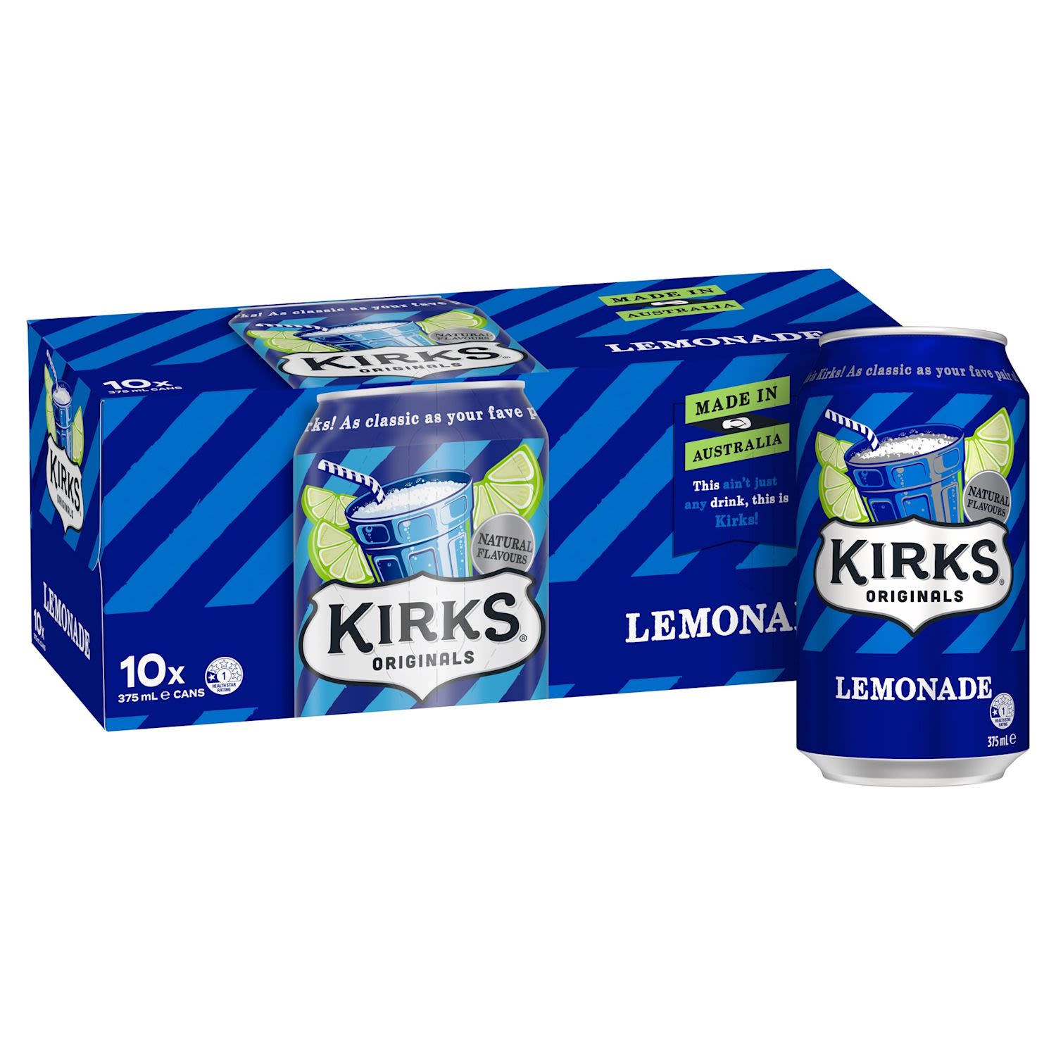 Kirks Flavours Soft Drink Lemonade Cans