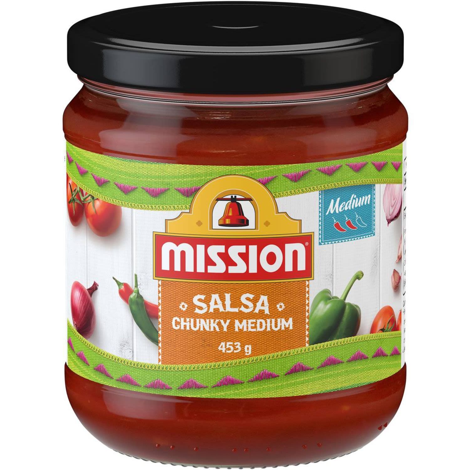 Mission Sauce Salsa Medium, 453 Gram