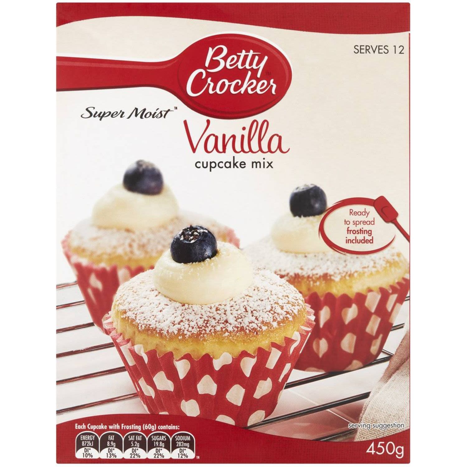 Betty Crocker Vanilla Cupcake Mix, 450 Gram