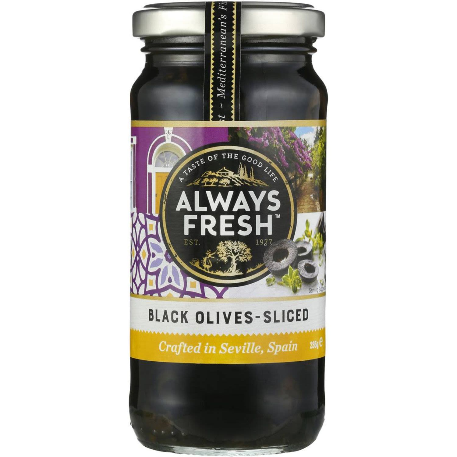 Always Fresh Olives Black Sliced, 235 Gram