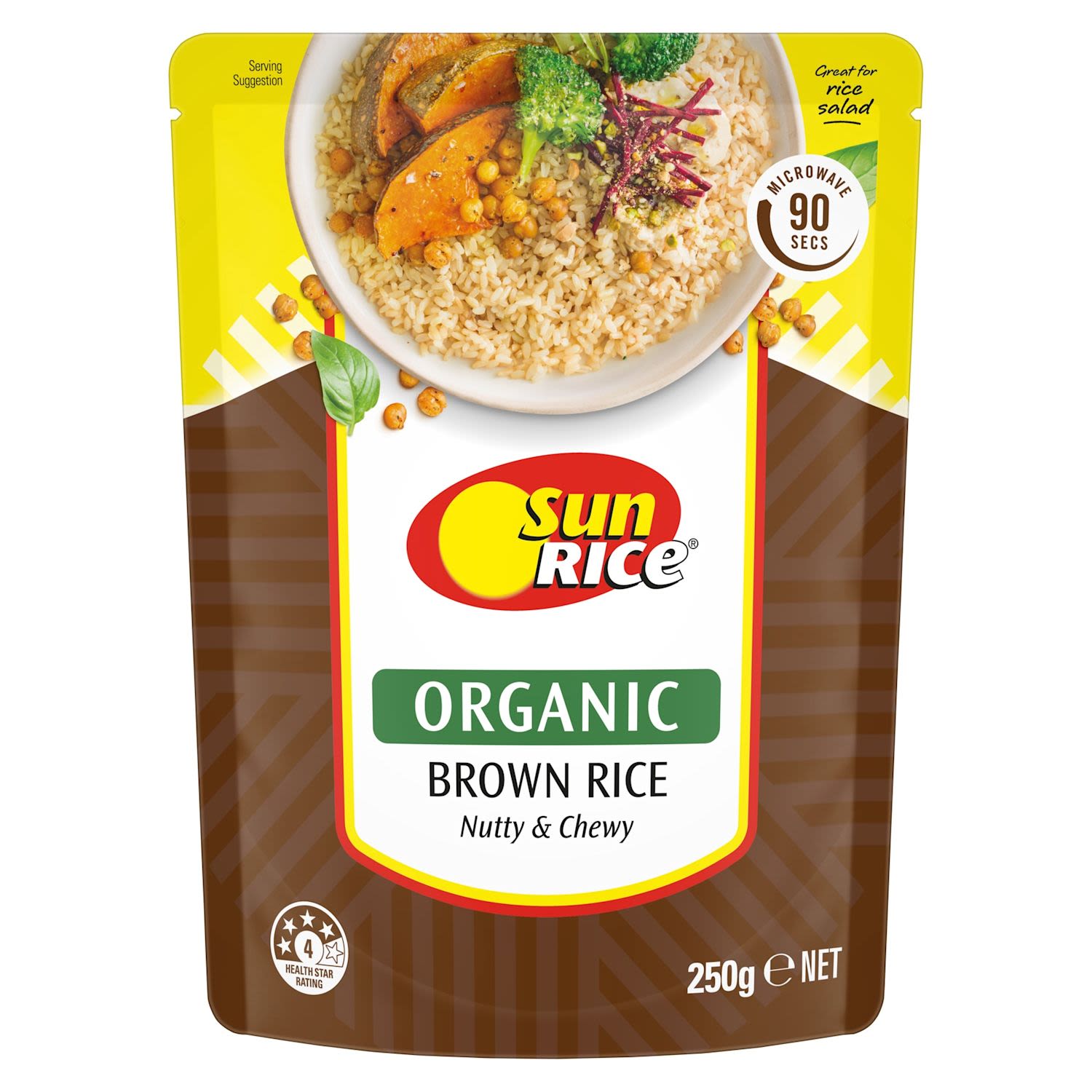 SunRice Organic Brown Rice Pouch