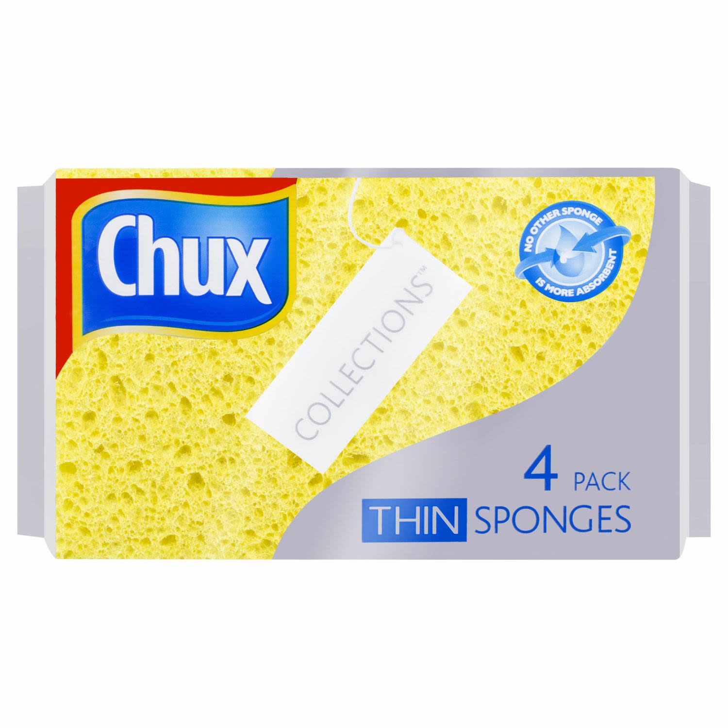 Chux Collections Thin Sponges, 4 Each