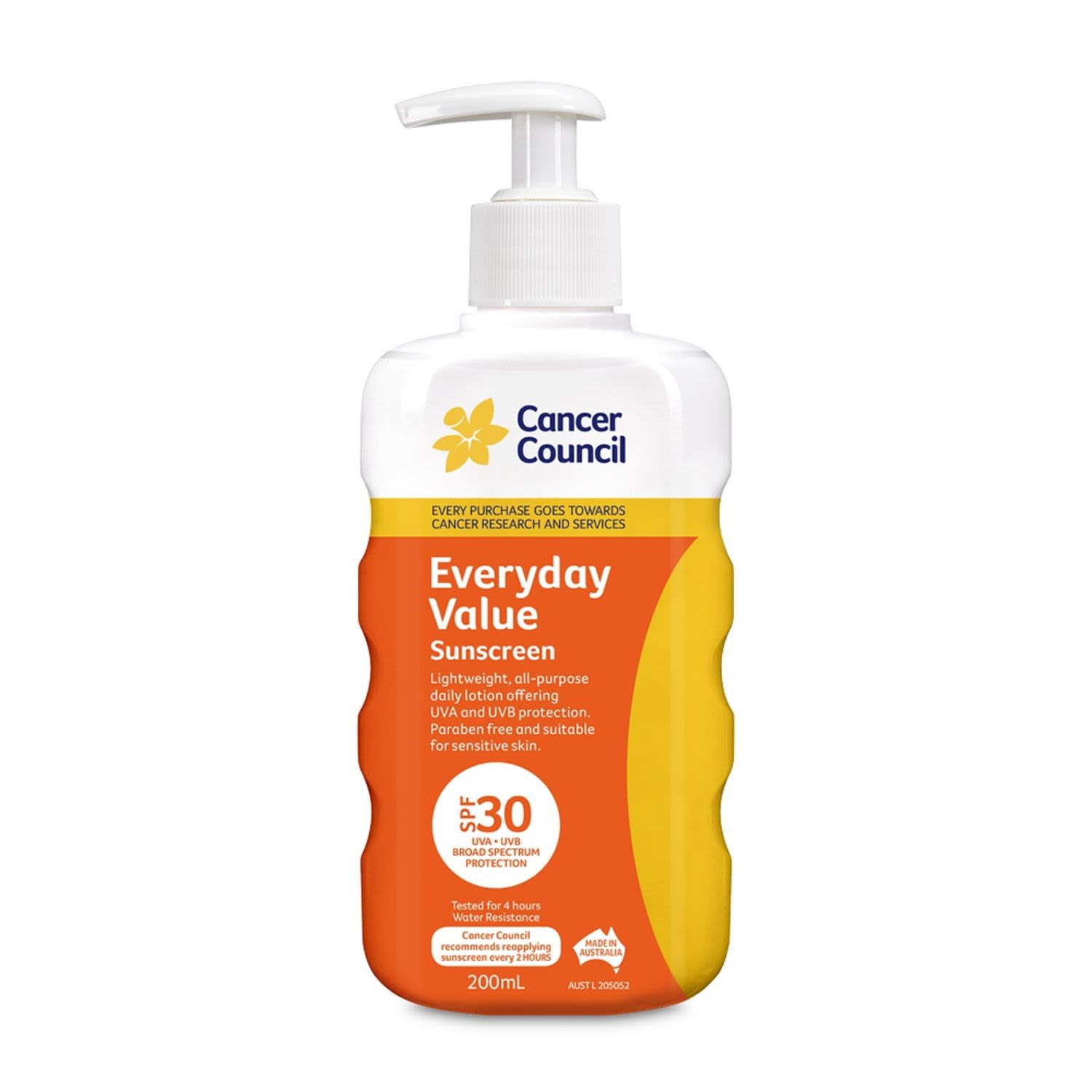 Cancer Council Everyday Value Sunscreen SPF 30, 200 Millilitre