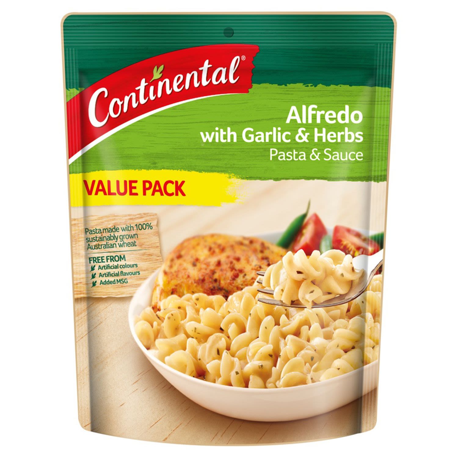 Continental Alfredo Garlic & Herb Pasta & Sauce Value Pack, 145 Gram