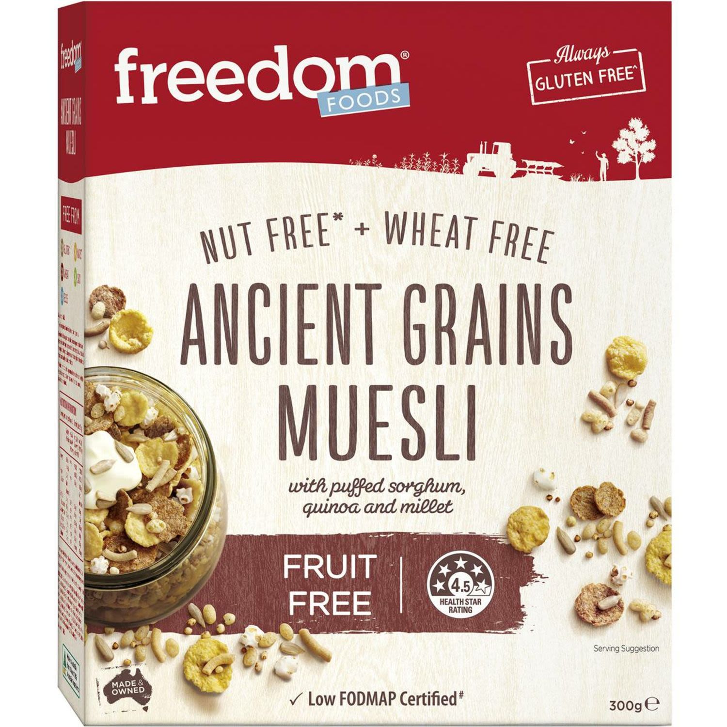 Freedom Foods Muesli Ancient Grains Fruit Free, 300 Gram