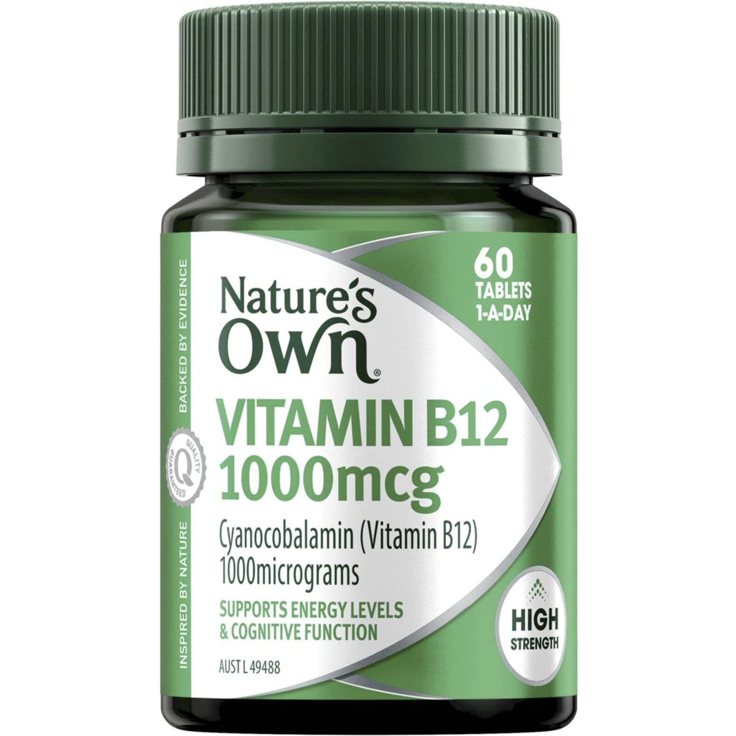 Nature's Own High Strength Vitamin B12 1000mcg Tablets, 60 Each