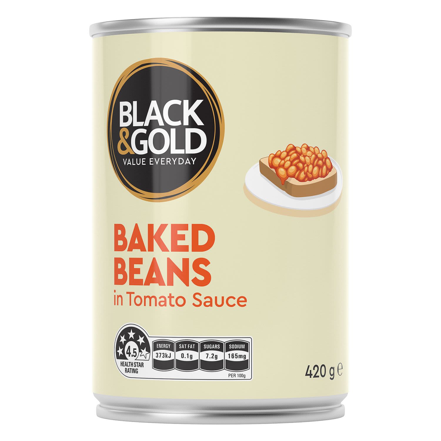 Black & Gold Baked Beans in Tomato Sauce, 420 Gram
