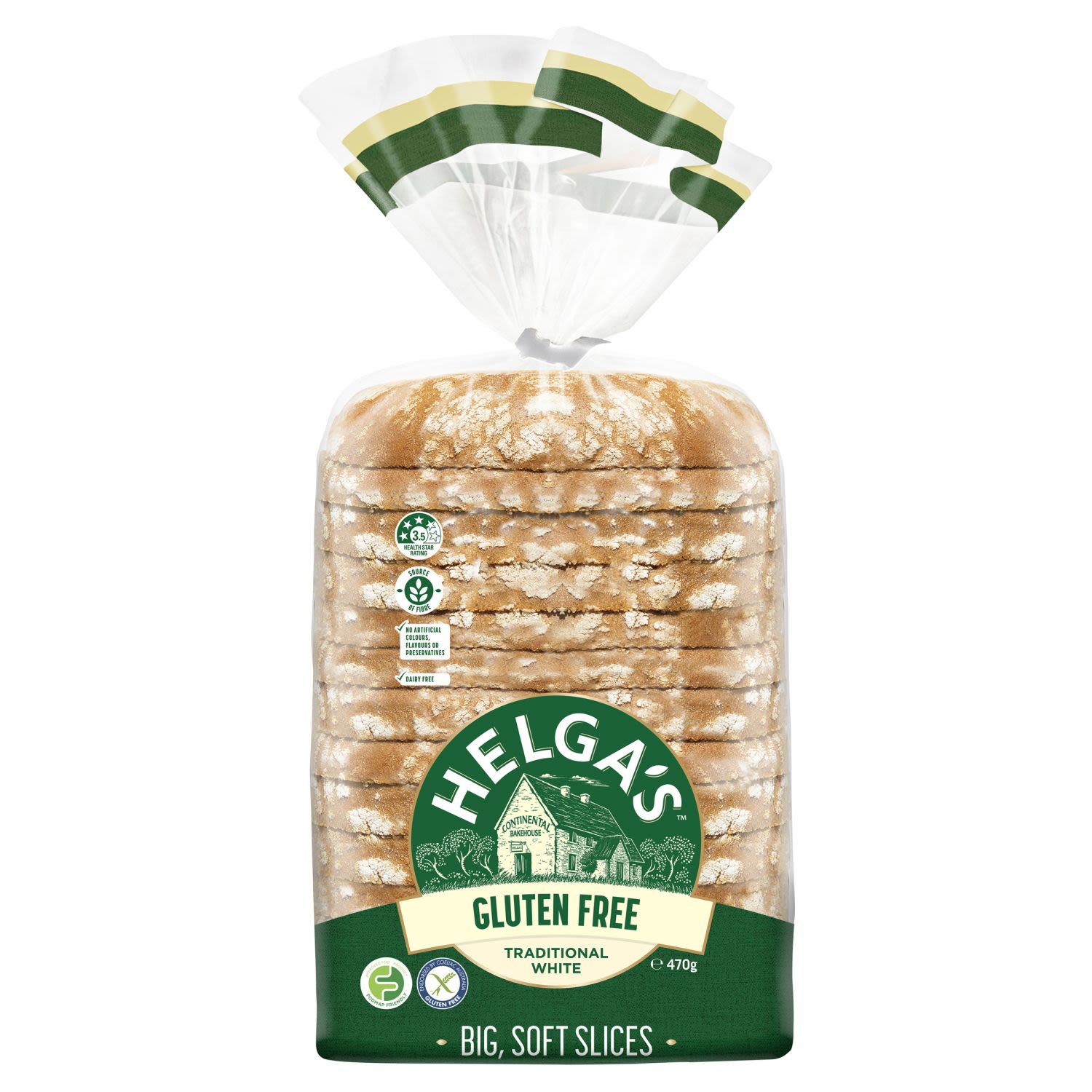 Helga's Gluten Free Traditional White Loaf, 470 Gram