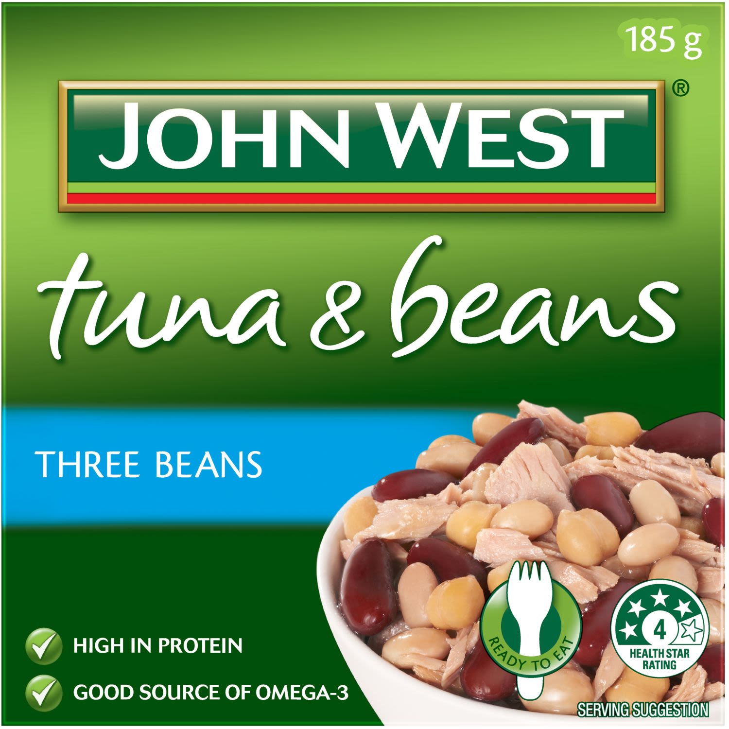 John West Three Beans Tuna & Beans, 185 Gram