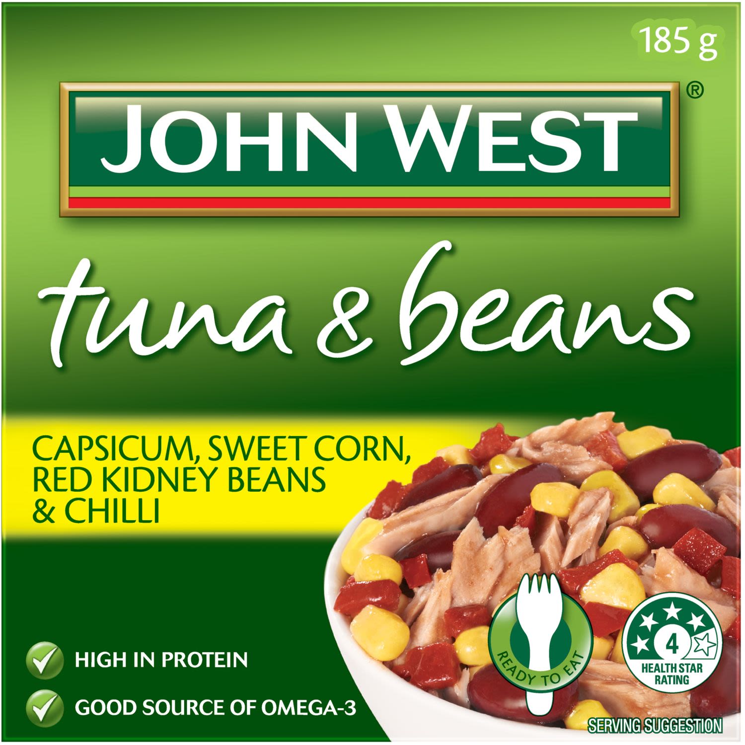 John West Tuna Beans Capsicum Corn & Chilli, 185 Gram