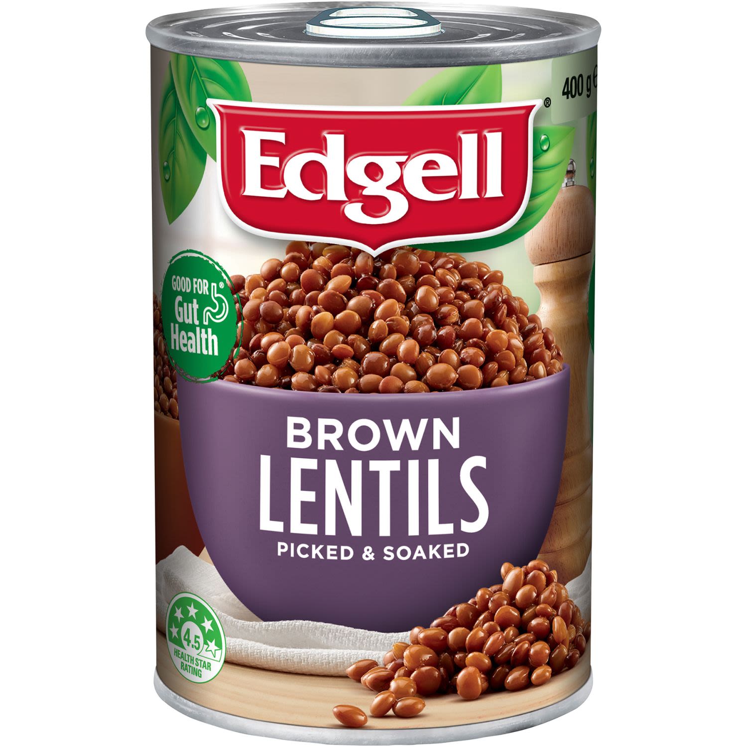 Edgell Brown Lentils, 400 Gram