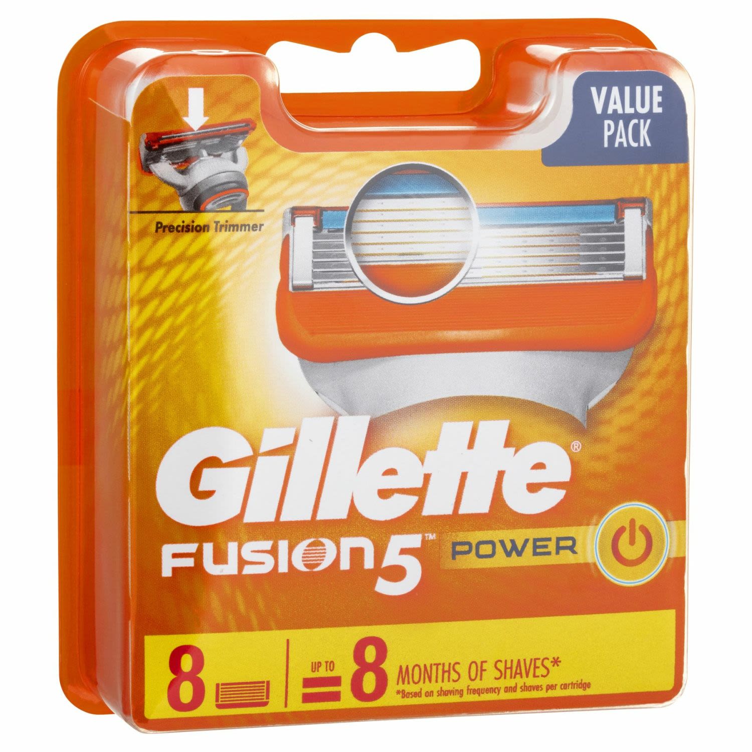 Gillette Fusion5 Power Cartridges, 8 Each