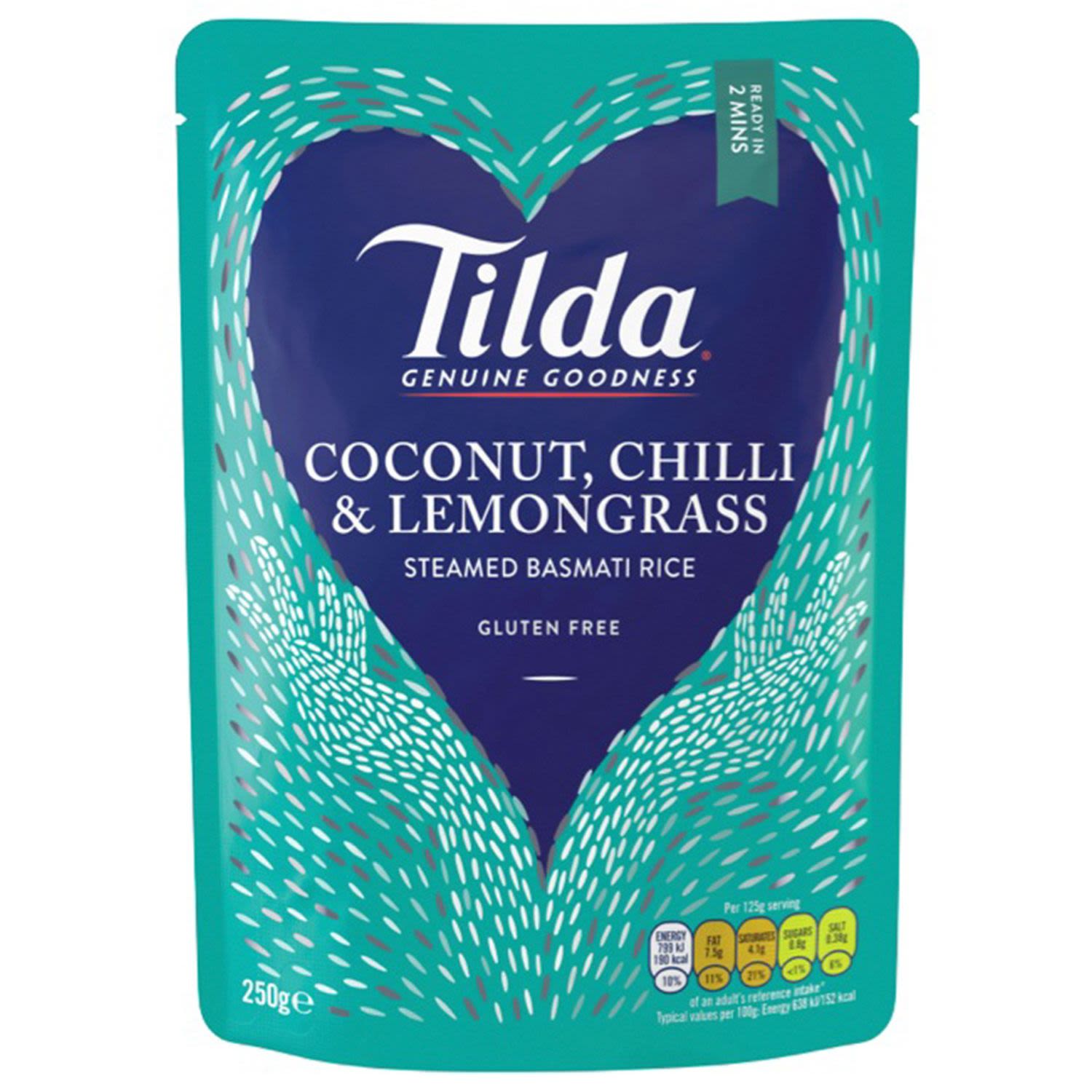 Tilda Microwave Coco Chilli & Lemongrass Rice, 250 Gram