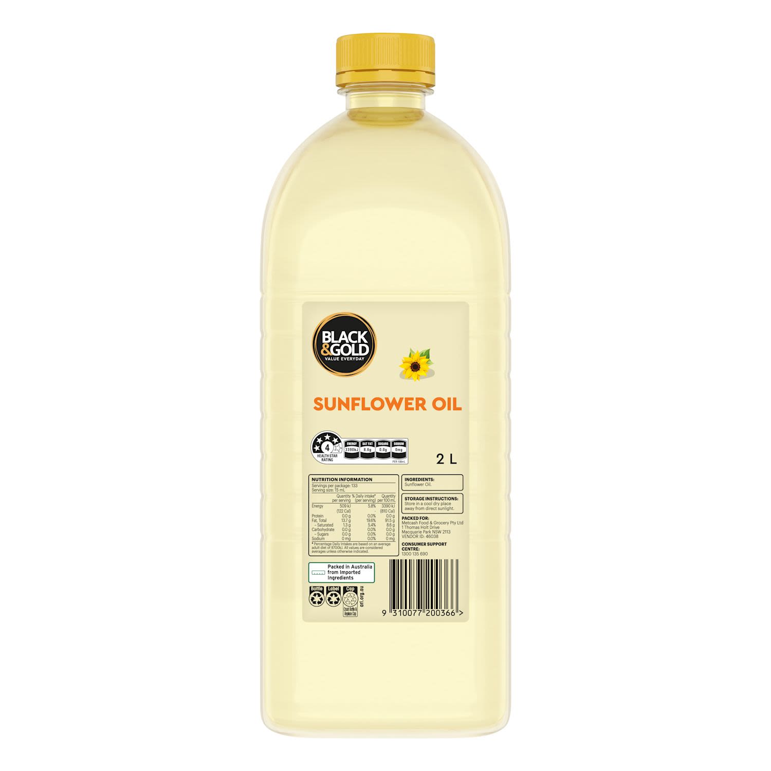 Black & Gold Sunflower Oil
