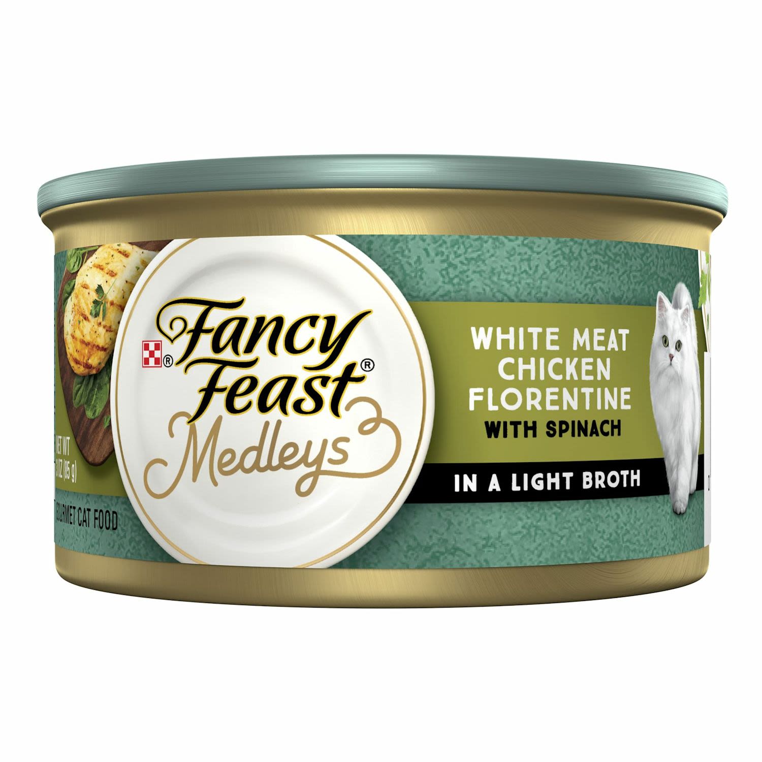 Fancy Feast Adult Medleys White Meat Chicken Florentine With Garden Greens In A Delicate Sauce Wet Cat Food