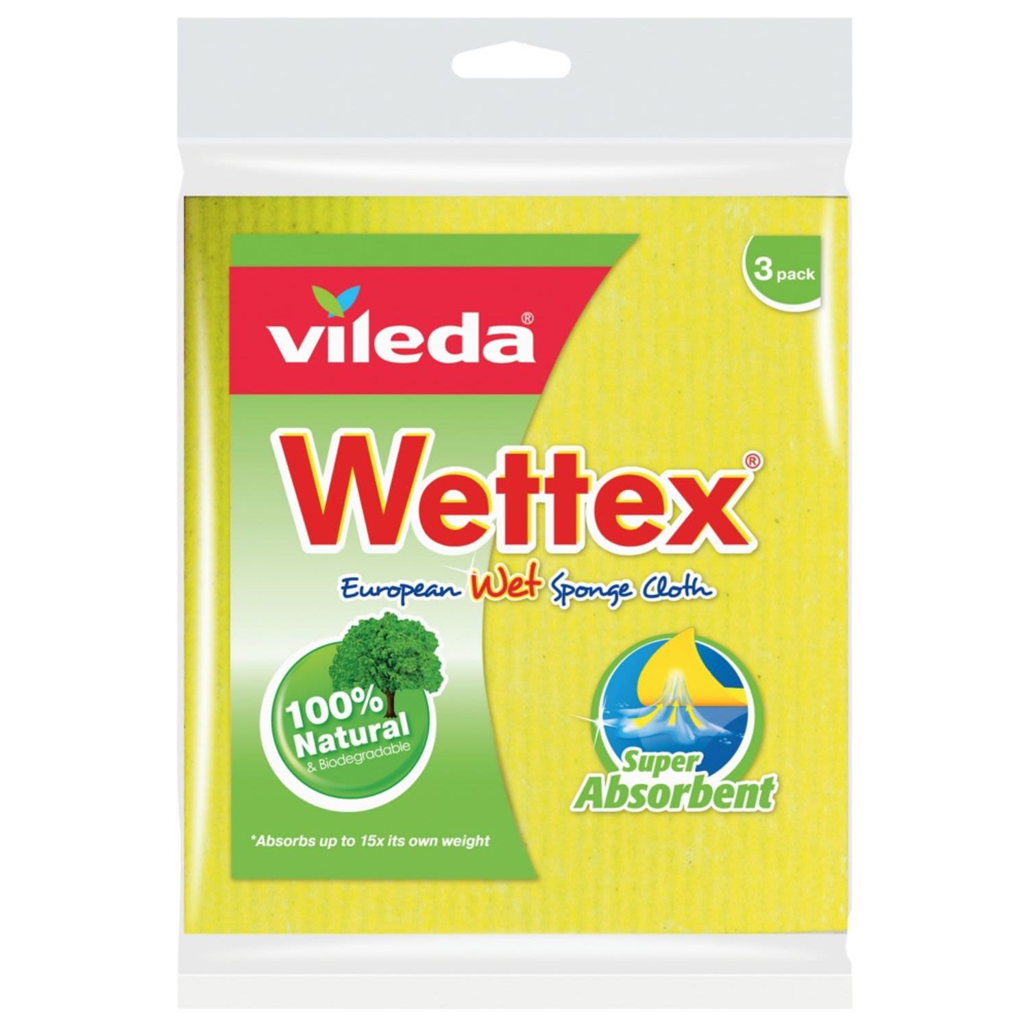 Vileda Wettex Cloth Sponge, 3 Each