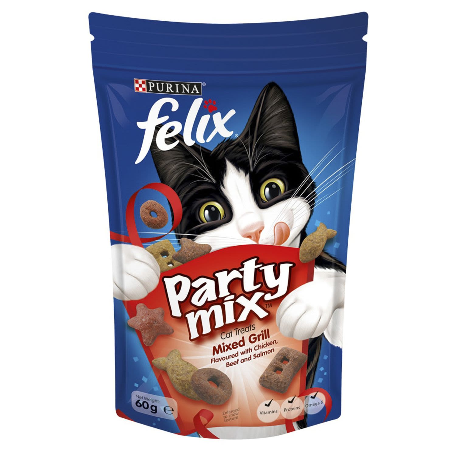 Felix Adult Party Mix Mixed Grill Cat Treats, 60 Gram