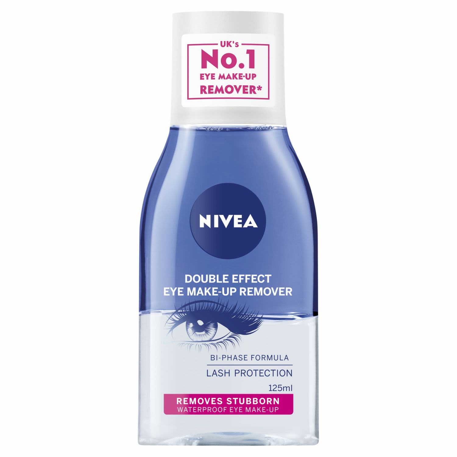 NIVEA Double Effect Eye Make-up Remover removes extreme waterproof eye make-up and mascara. The sensitive eye area is efficiently yet gently cleansed to protect the eyelashes. The caring bi-phase formula with Cornflower Extract means that no rubbing is needed. The product does not leave any unpleasant greasy residue. Skin compatibility dermatologically and ophthalmologically approved.
<br /> <br />