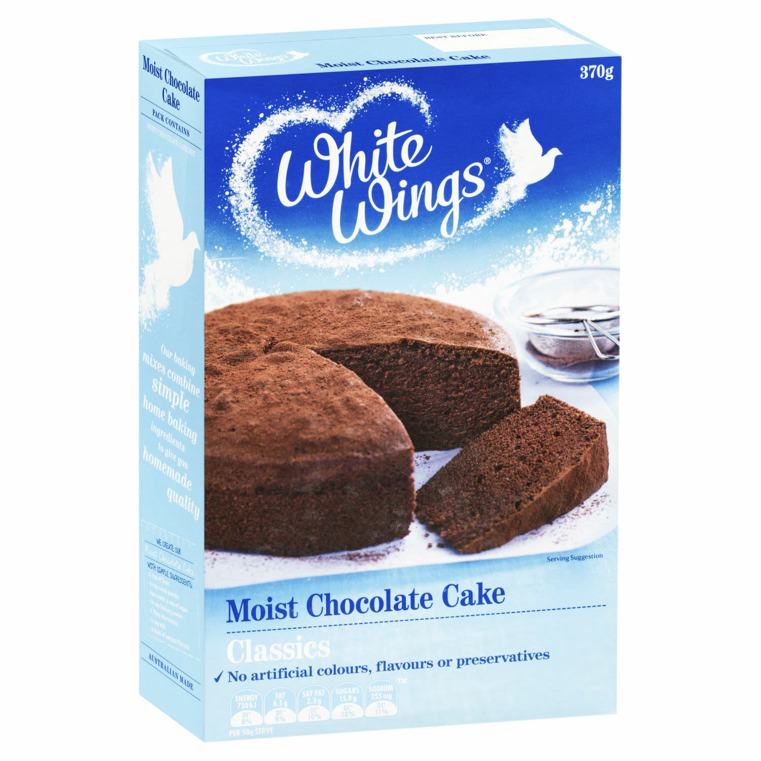 White Wings Milk Moist Chocolate Cake Mix, 370 Gram