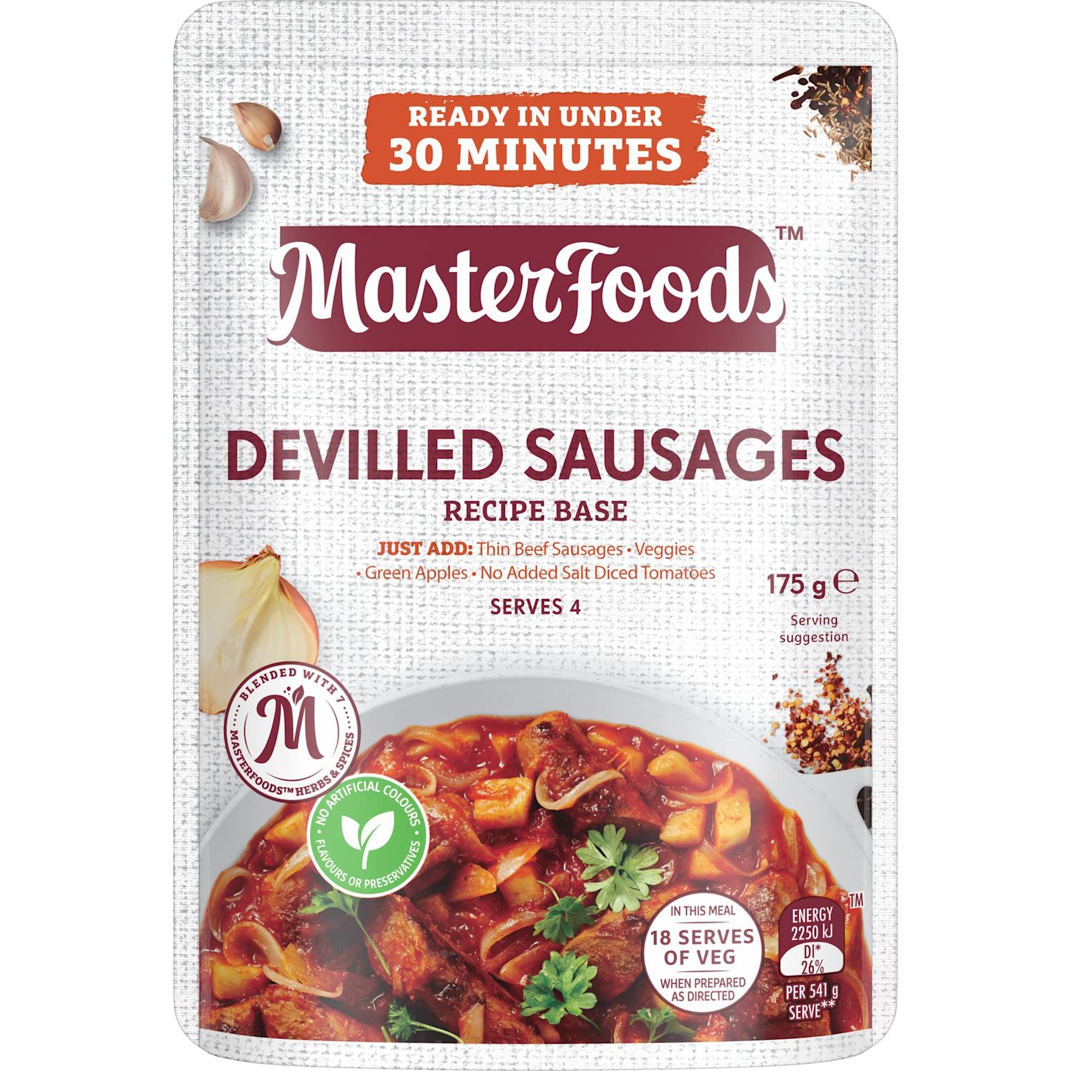 MasterFoods Devilled Sausages Recipe Base