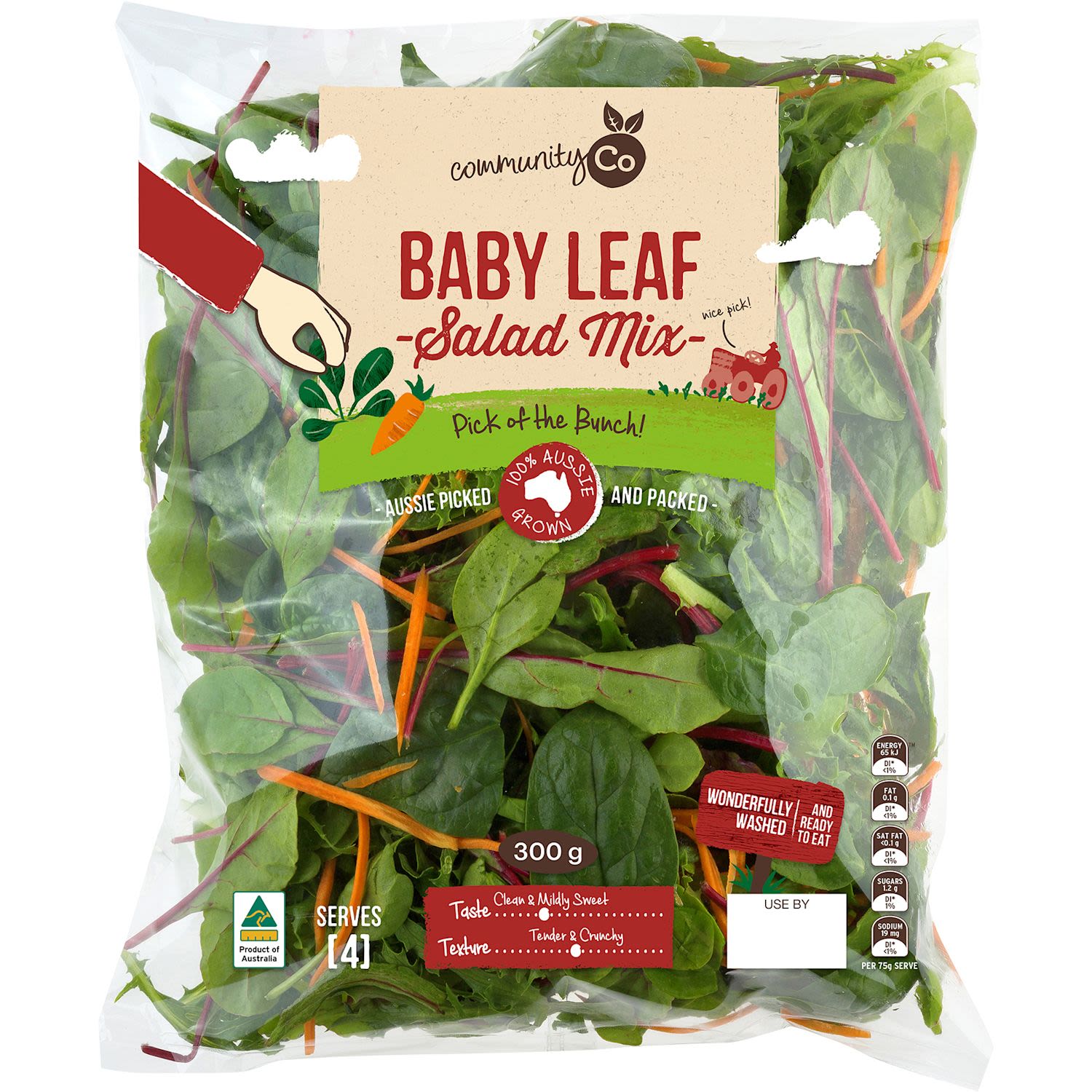 Community Co Baby Leaf Salad Mix, 300 Gram