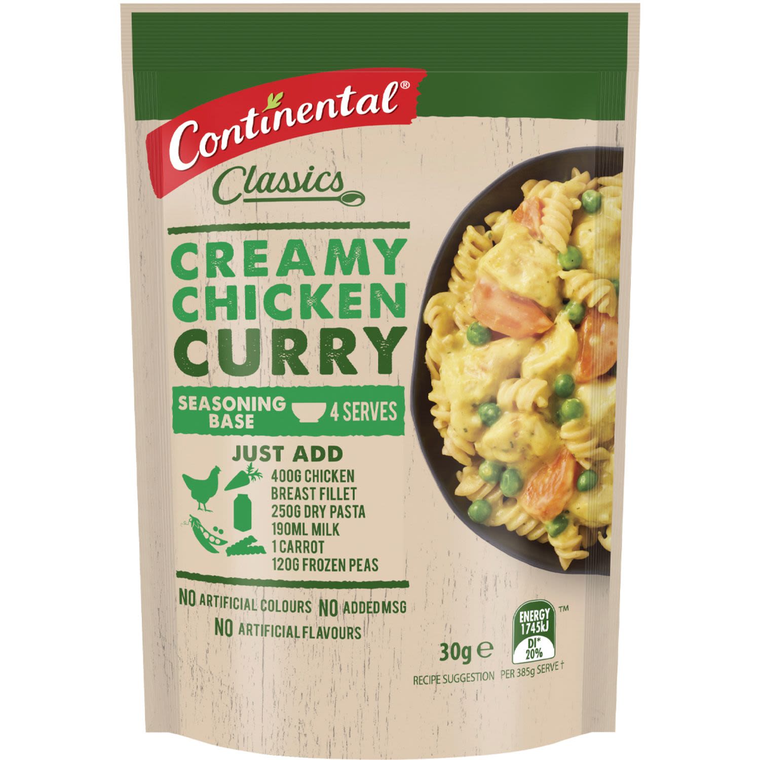 Continental Recipe Base Creamy Chicken Curry, 30 Gram