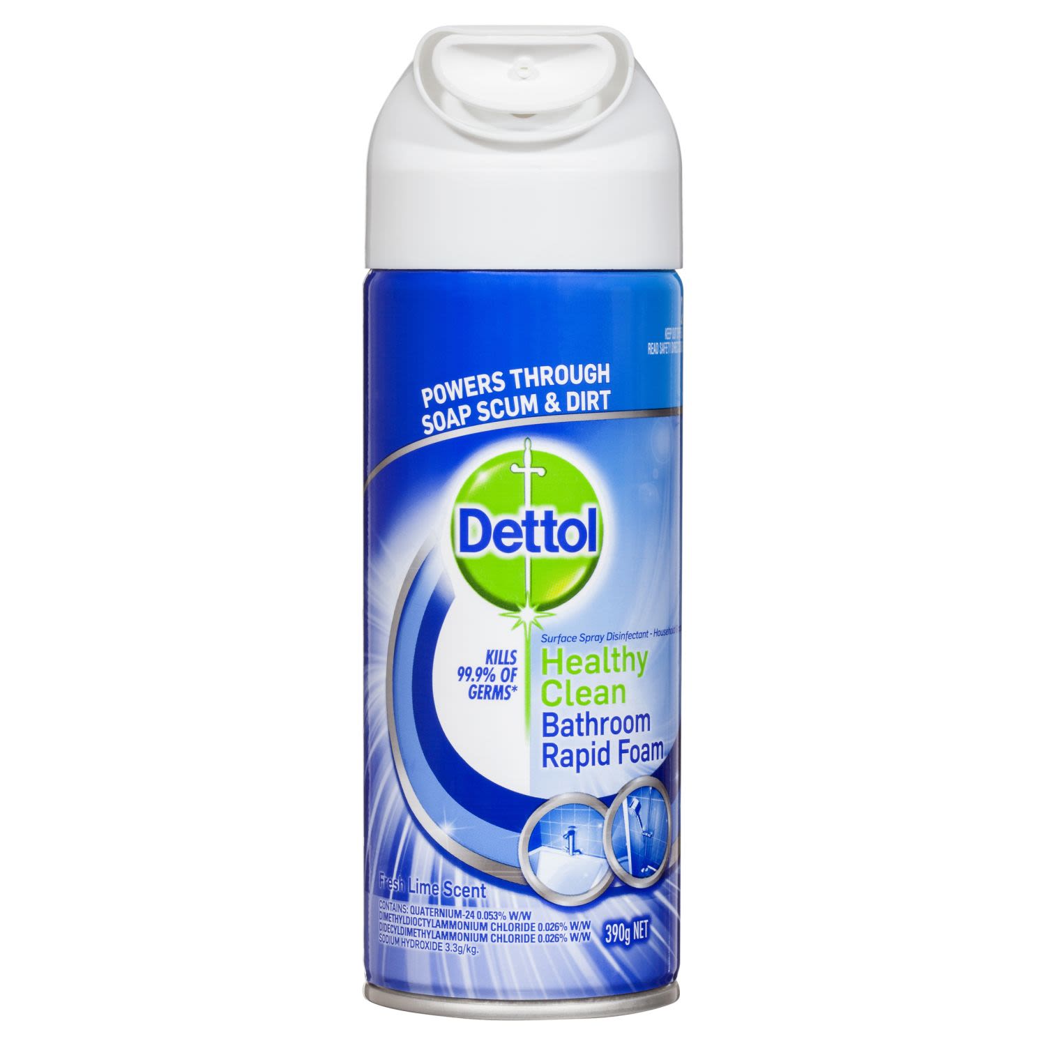 Dettol Healthy Clean Bathroom Rapid Foam Spray, 390 Gram