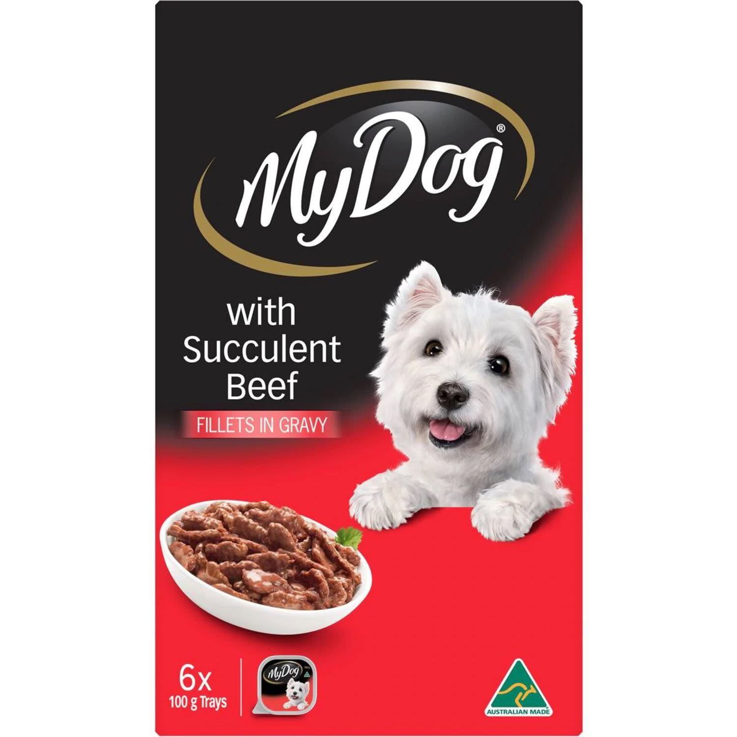 My Dog Fillets In Gravy With Succulent Beef Wet Dog Food, 6 Each