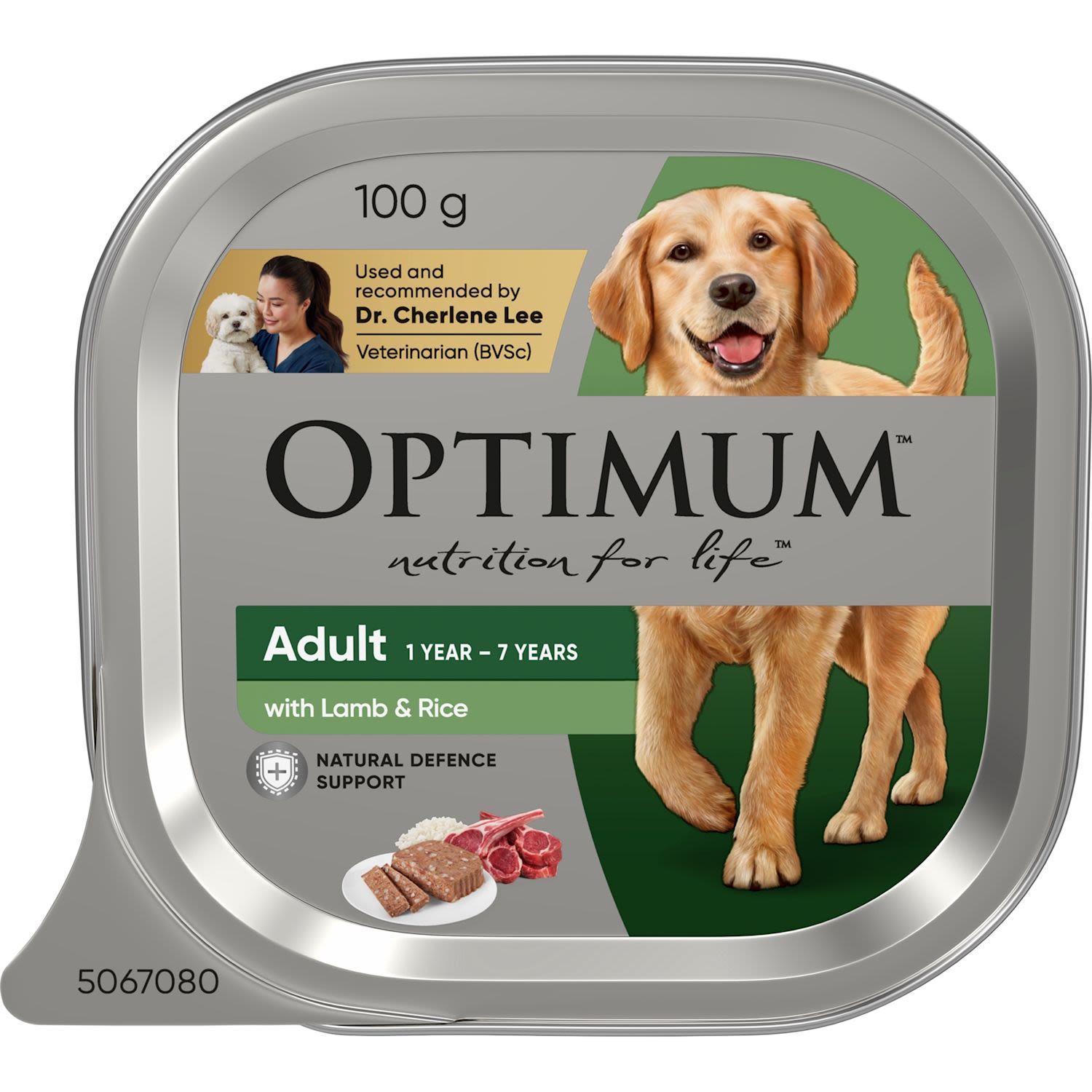 Optimum Adult with Lamb & Rice Wet Dog Food Tray