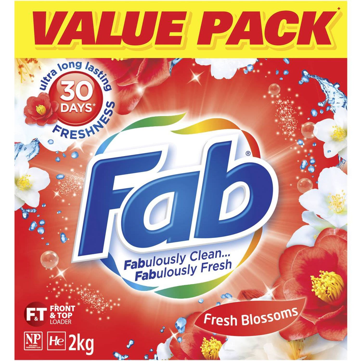 Fab Fresh Blossoms Laundry Detergent Powder, 2 Kilogram