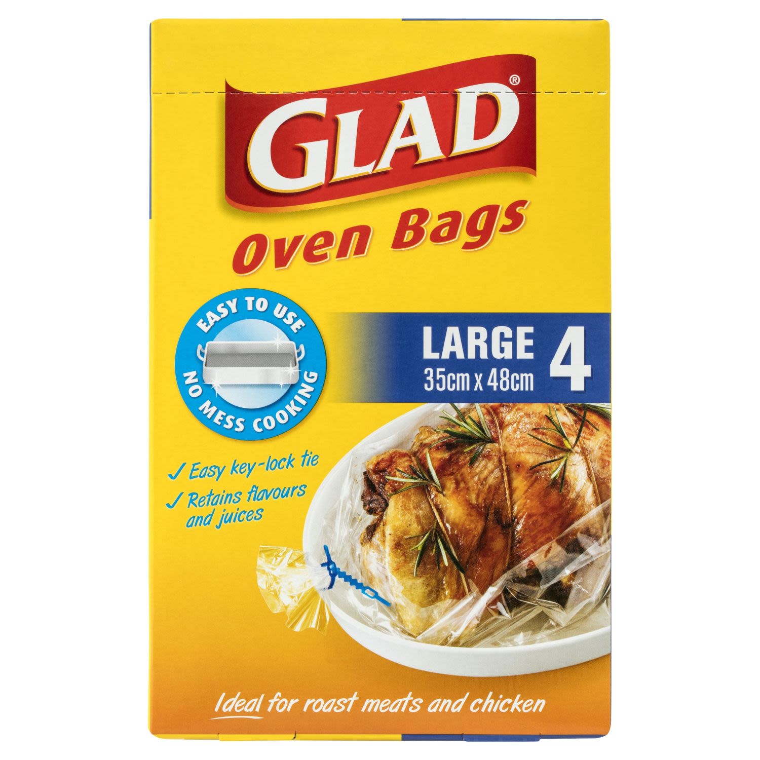 Glad Oven Bag Large, 4 Each