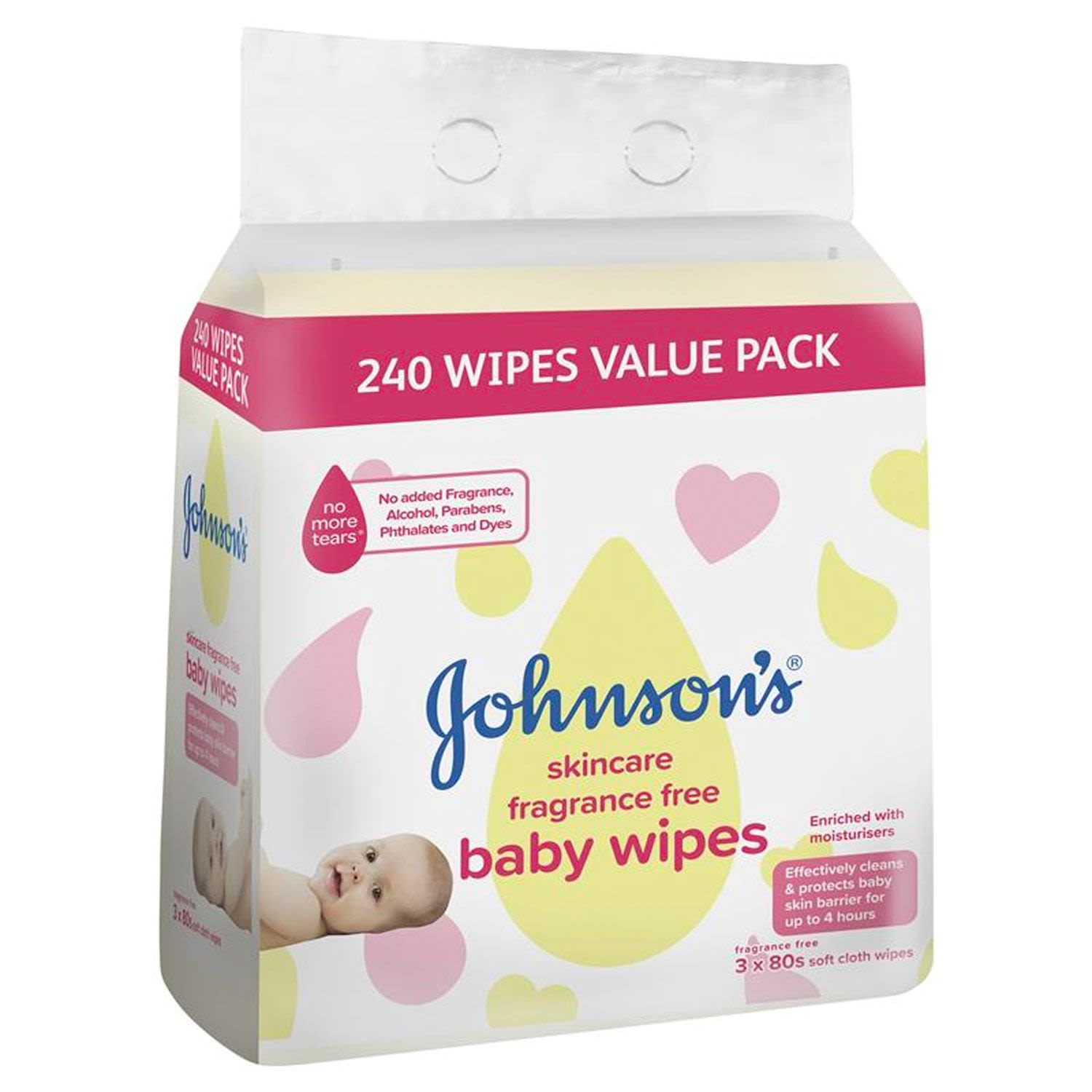 Johnson's Baby Wipes Skincare Fragrance Free IGA Shop Online
