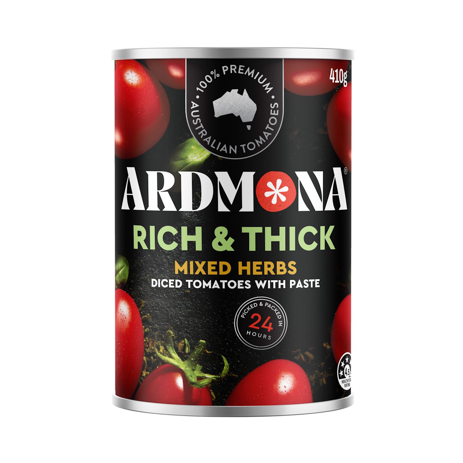 Ardmona Rich & Thick Diced Tomato with Paste Mixed Herbs, 410 Gram