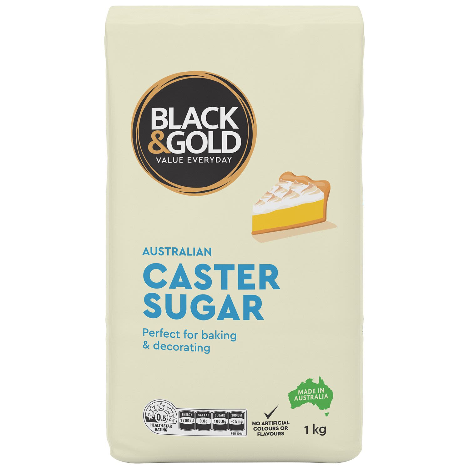 Black & Gold Caster Sugar, 1 Kilogram