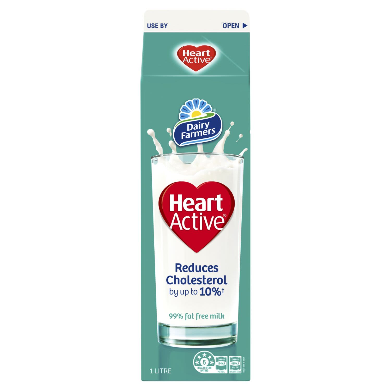 Dairy Farmers Heart Active Milk, 1 Litre