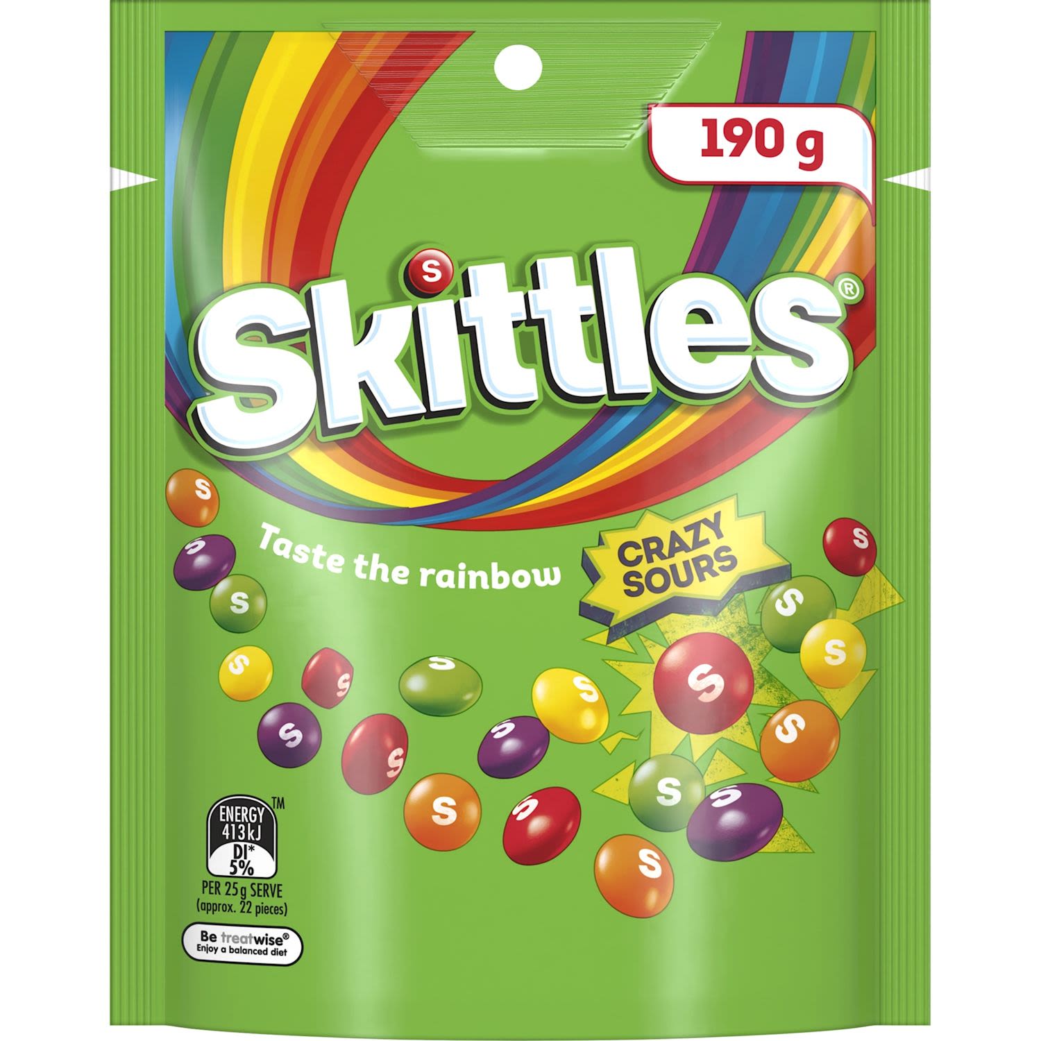 Skittles Sours Lollies Large Bag