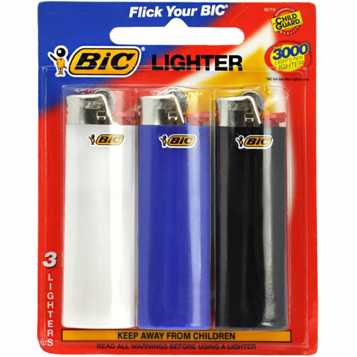 BIC Child Guard Lighter, 3 Each