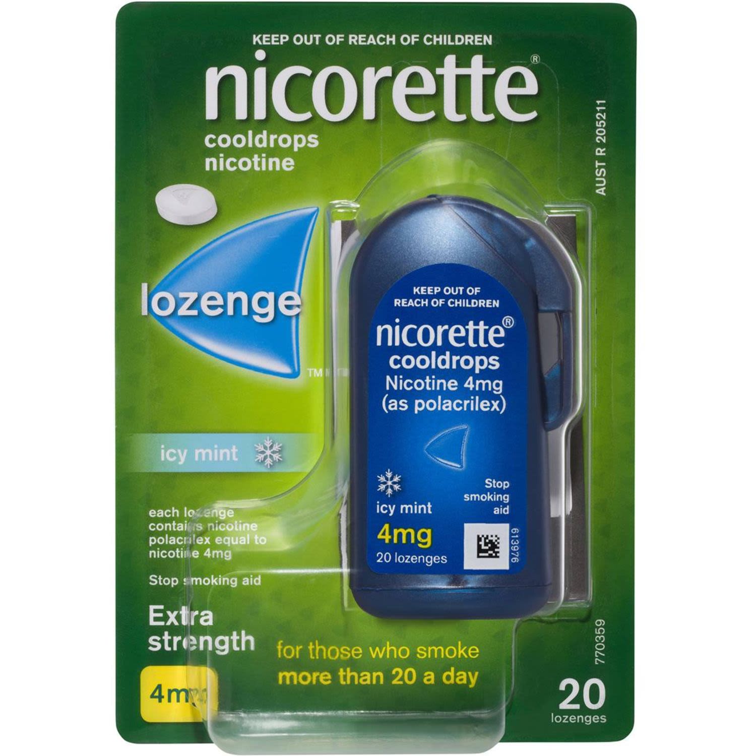 Nicorette Quit Smoking Cool Drops 4 Mg, 20 Each