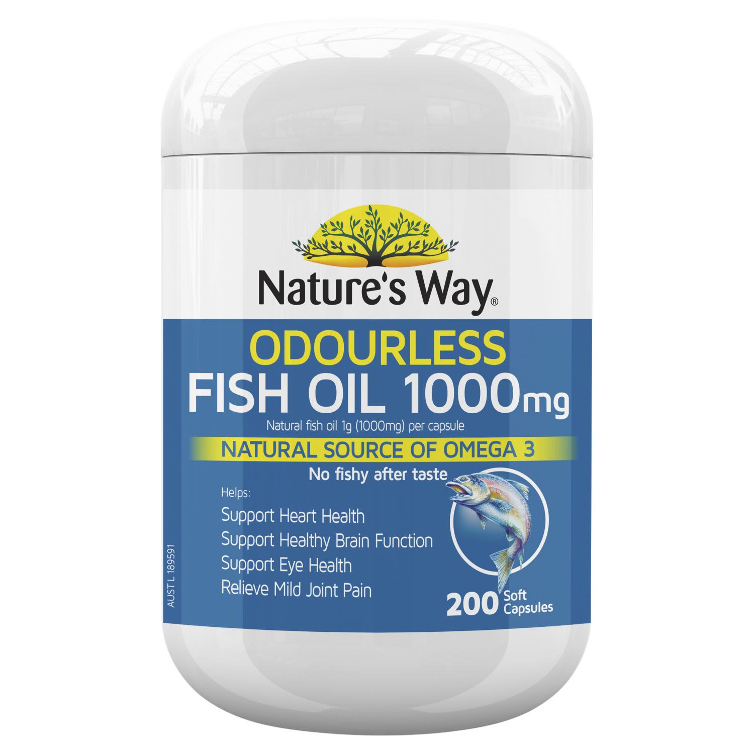 Nature's Way Odourless Fish Oil 1000mg, 200 Each