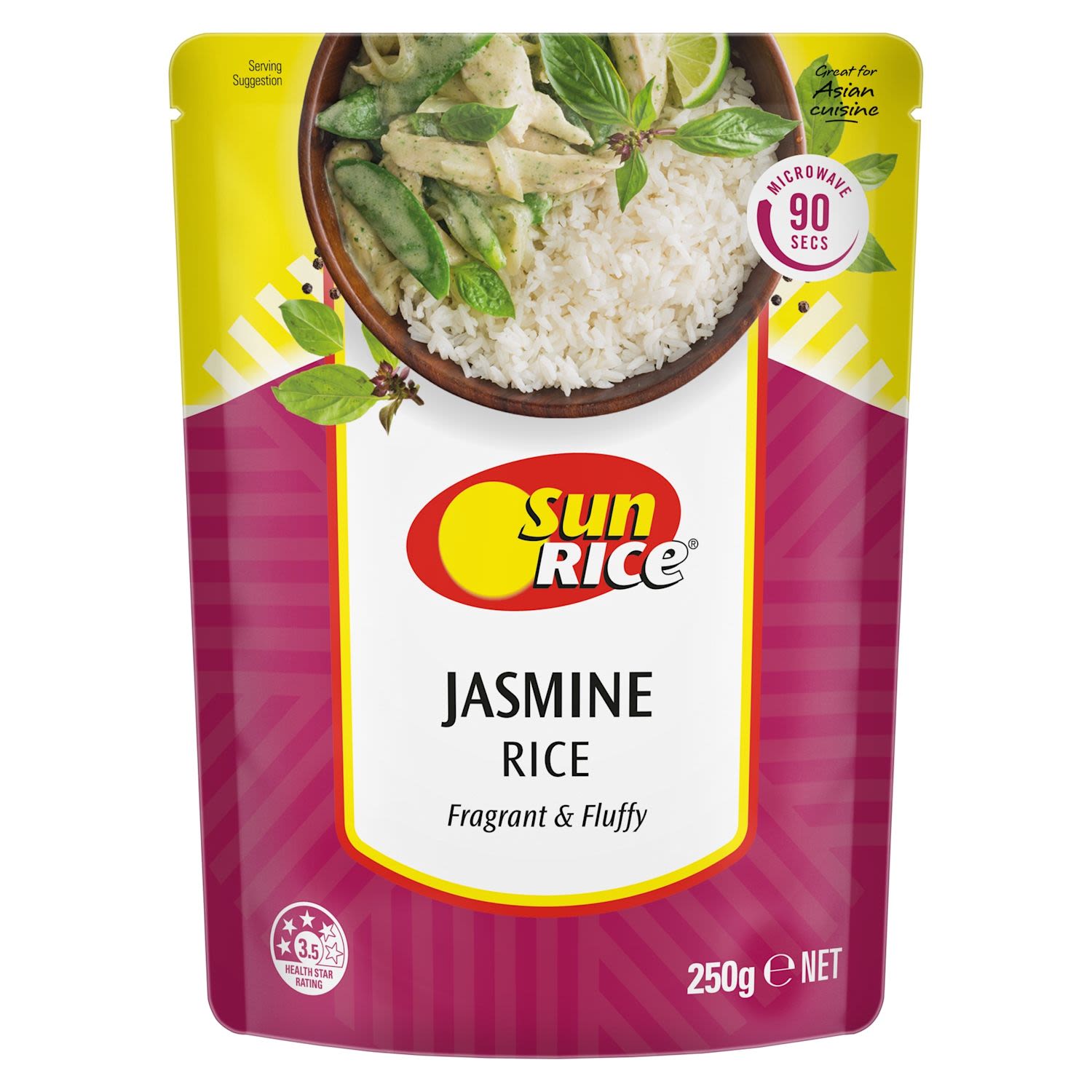 SunRice Steamed Jasmine Fragrant White Rice