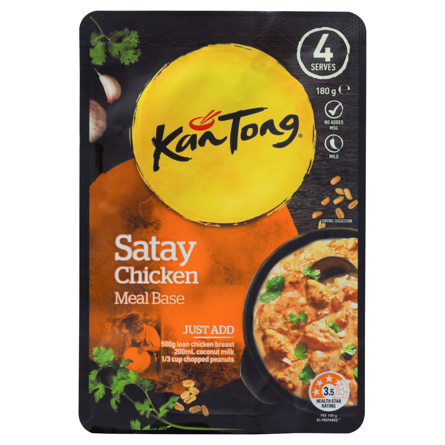 Kan Tong Satay Chicken Meal Base Pouch, 180 Gram